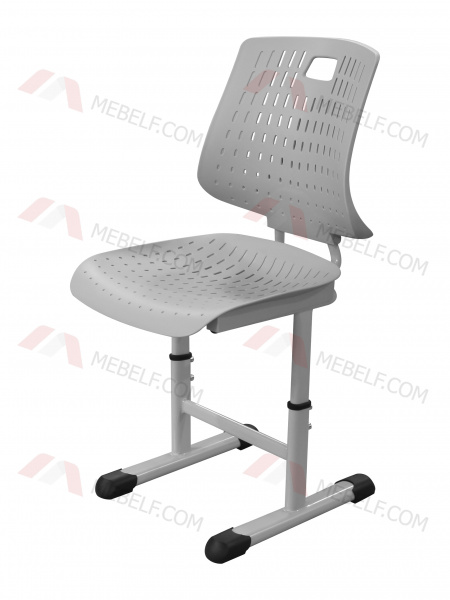 Школьный эргономичный стул ШС27 c максимальной поддержкой спины, на полозьях, серый